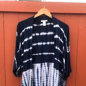 Women’s tie dye shawl cardigan